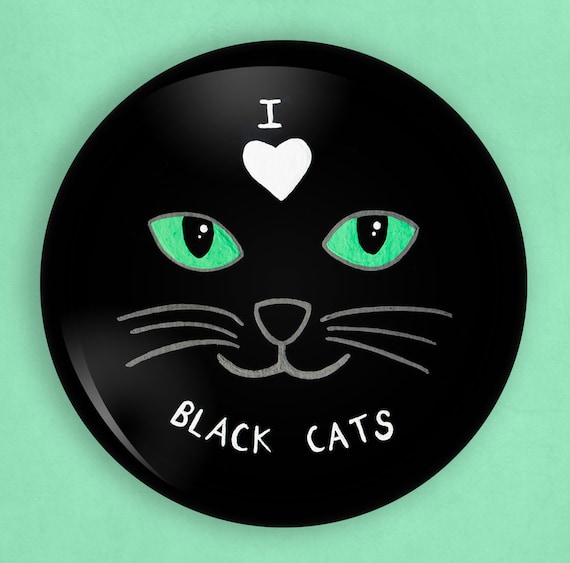 Black cat pin, 1 inch pin,  black cat lover gift, cat badge, cat lover gift, cat pin, cute cat pin, cat button pin, cat lady gift