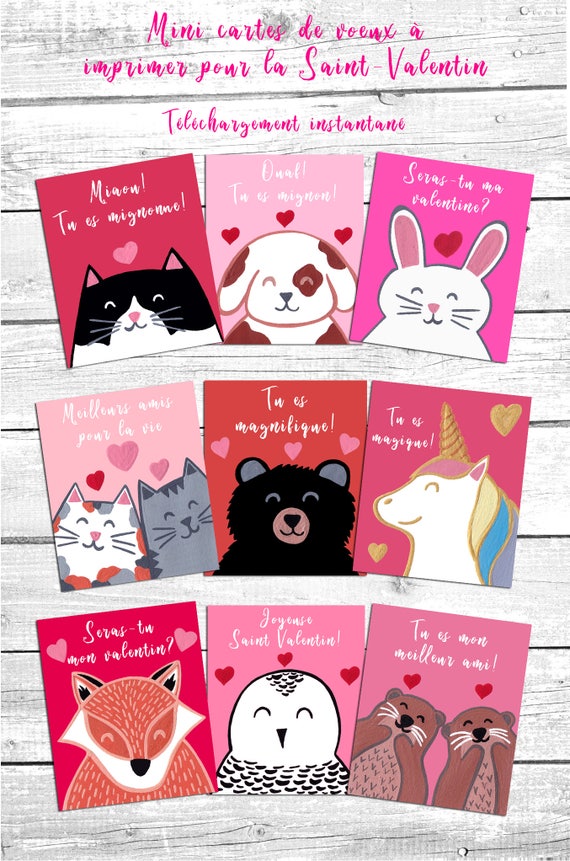 Mini Cartes De Souhaits A Imprimer Pour La Saint Valentin Etsy Mini Cartes De Souhaits A Imprimer Pour La Saint Valentin Etsy
