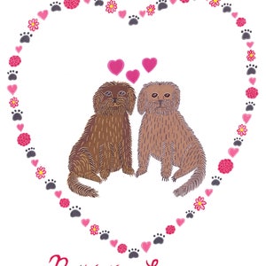 Puppy Love original painting, dog painting, cute animal art, animal home decor, animal illustration, dog lover gift, dog mom gift