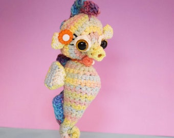 Seahorse Crochet Pattern - amigurumi - cute sea horse