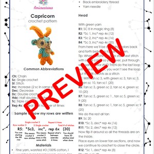 Capricorn Zodiac sign crochet pattern PDF - amigurumi image 4