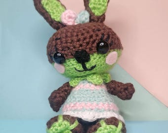 Chocolate Mint Easter Bunny PDF crochet pattern - Amigurumi