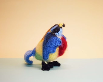 Toucan Barbet bird crochet pattern  - Amigurumi