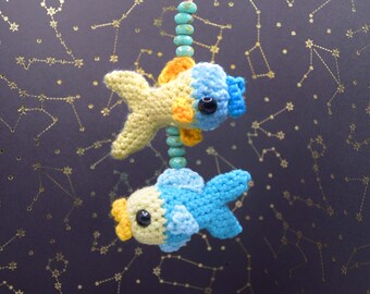 Pisces Zodiac sign crochet pattern PDF - amigurumi