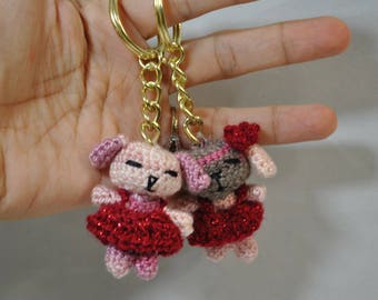 Mini puppy in dress crochet pattern - Amigurumi