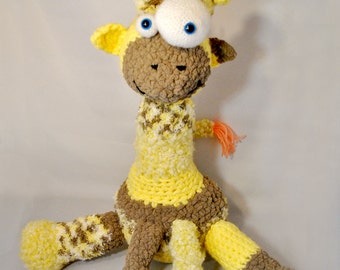 Crochet Pattern - Plush Goofy Giraffe  - Amigurumi - Zoo animal