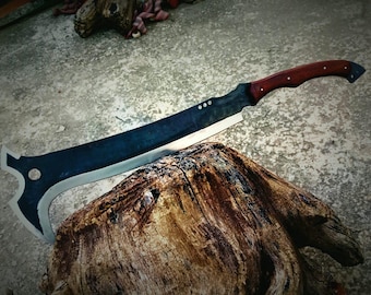 Handmade High Carbon Steel Viking Sword: Rosewood Handle, Leather Sheath