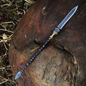 Forged Hunting Spear and Fish Hunting With Laether Sheath, Camping Spear, Forged Spear,  Best For Hunter, Birthdays Gift