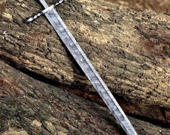 Handgemaakt blanco lemmet van damaststaal – 34 totale lengte voor het maken van zwaarden