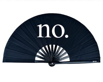 Large Rave Folding Hand Fan - No.