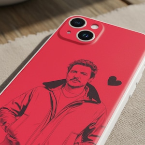Pedro Pascal Flexi iPhone-skal – Gåva till fan – Illustrerat skal