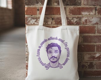 Bolsa de tela con frase "Ataque de pánico" de Pedro Pascal