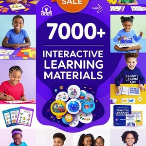 Plus de 7 000 supports d'apprentissage interactifs pour les enfants d'âge préscolaire, maternelle et de première année - Accès au bundle Edubundle