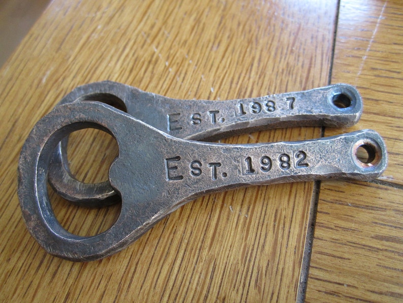 Forged Bronze Bottle opener 8th anniversary image 2