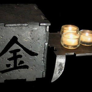 Japanese temple styled candle box Asian influence image 3