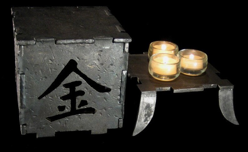 Japanese temple styled candle box Asian influence image 3