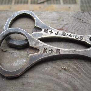 Forged Bronze Bottle opener 8th anniversary image 1