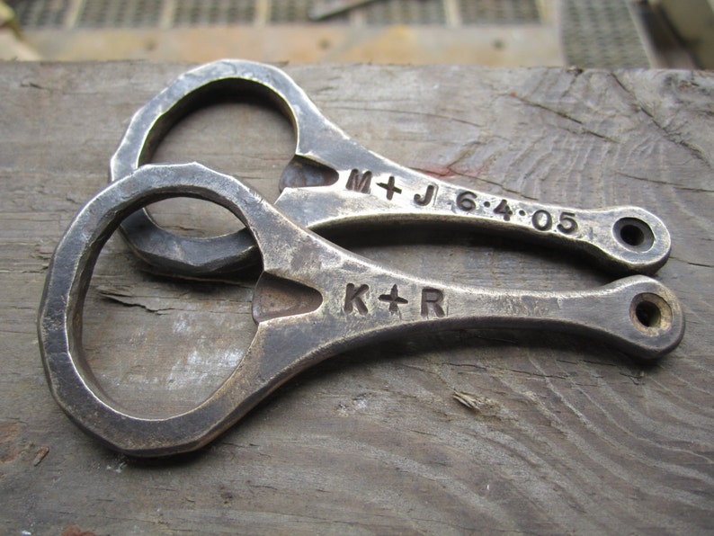 Forged Bronze Bottle opener 8th anniversary image 1