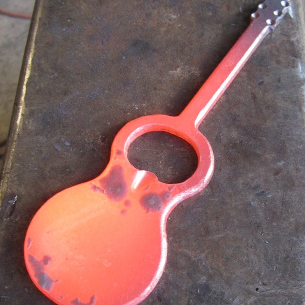 Hot licks forged guitar bottle opener