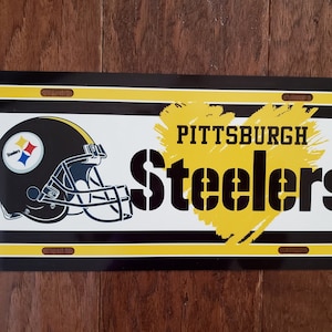 Pittsburgh Steeler License Plate, Novelty Plate, Personalized Front Plate for Steelers FANS!