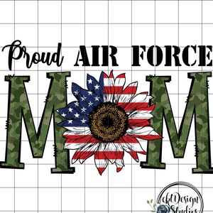 Proud Air Force Mom PNG Image, Camo print Mom, American Flag, Sublimation Design, Instant Download