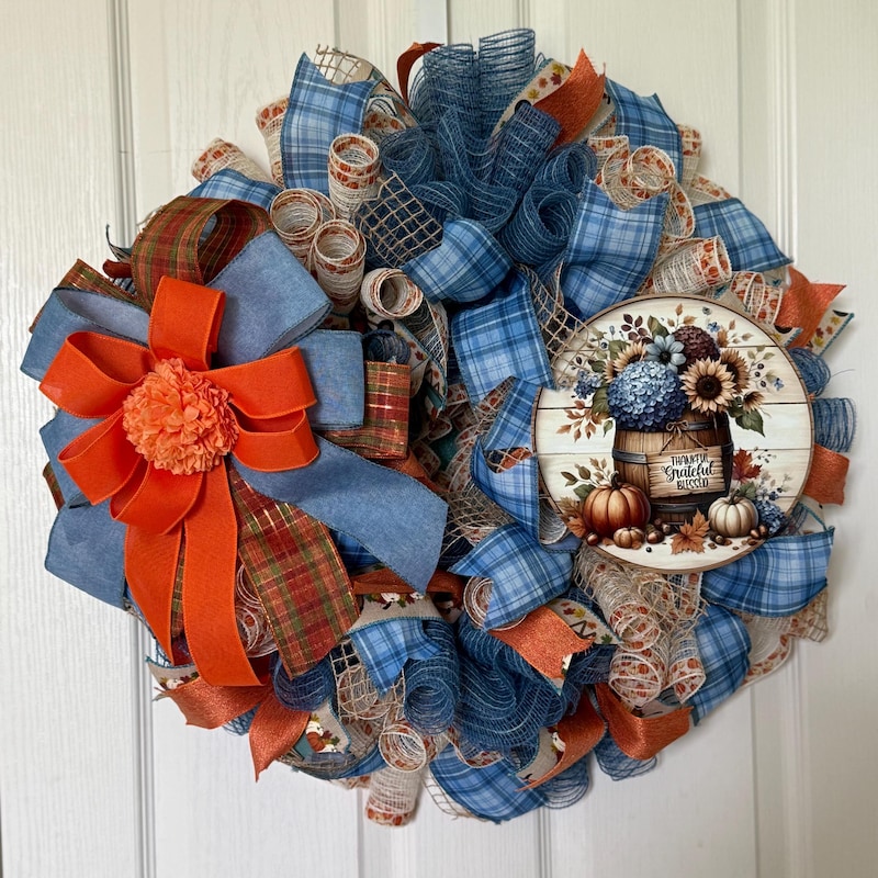 Fall Wreath Turquoise - Etsy UK