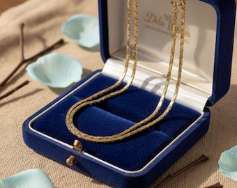 Collana catena oro giallo 8 carati 333 45 cm