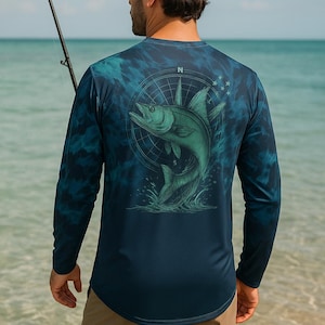 SteelSky Live Coastal Fishing Shirt | UPF 50+ Camo Long Sleeve for Men & Women | Sun Protection Gift for Angler or Outdoorsman