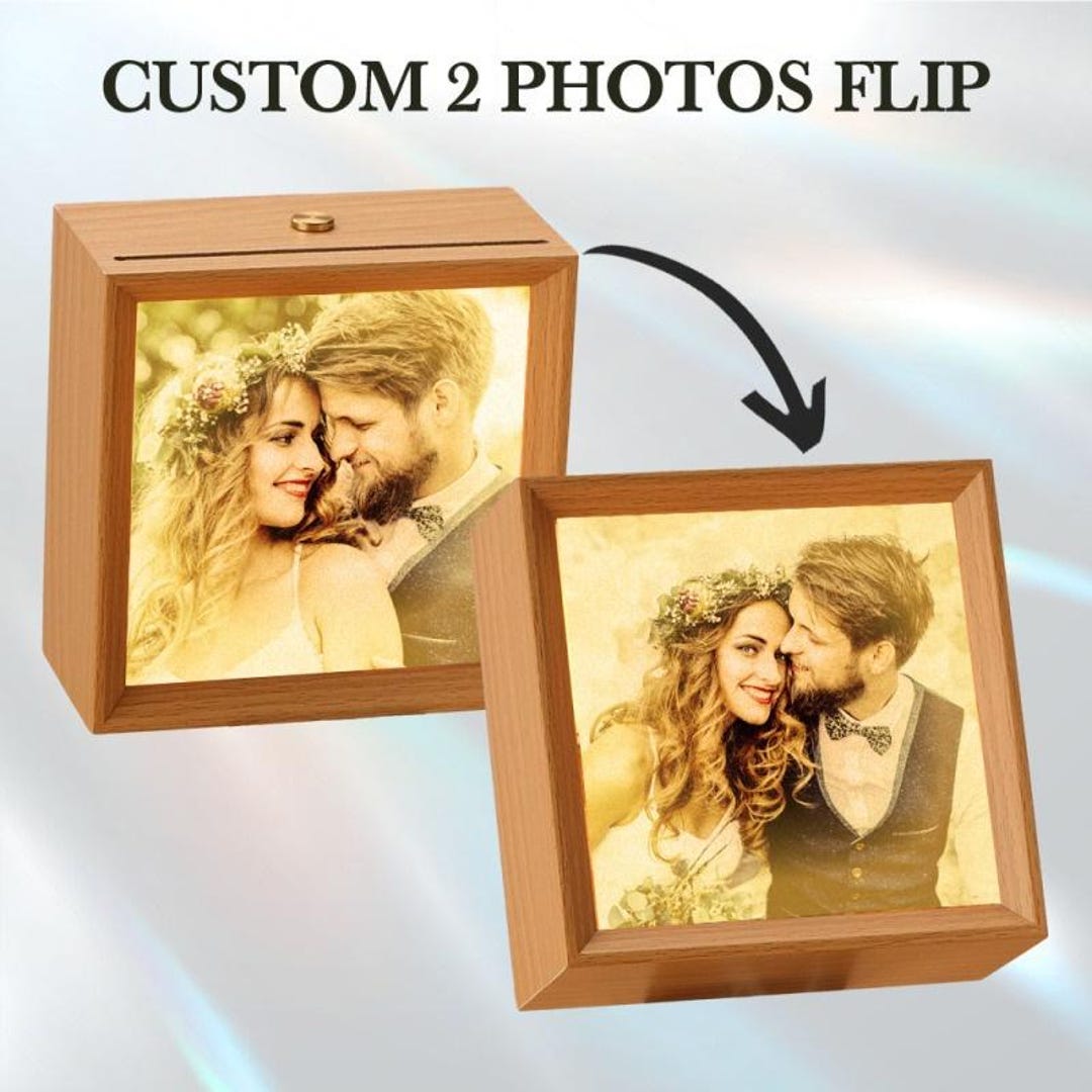 Custom Lenticular Flip Photo Lamp, 2-in-1 Personalized Picture Frame ...