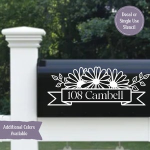 Mailbox Decal Custom Mailbox Decal Address Decal Daisy Mailbox Decal Mailbox Address Decal Mailbox Sticker Floral Home Decor Address Sticker
