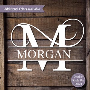 Personalized Monogram DECAL or STENCIL Noodle Board Decal Personalized Name Monogram Family Name Decal DIY Wedding Sign Decal Vinyl Stencil