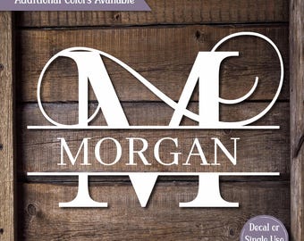 Personalized Monogram DECAL or STENCIL Noodle Board Decal Personalized Name Monogram Family Name Decal DIY Wedding Sign Decal Vinyl Stencil