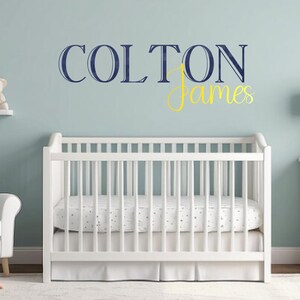 Removable Baby Name Wall Decal Baby Name Stencil Nursery Wall Decal Nursery Baby Name Sticker Custom Nursery Decor