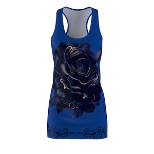 Elegant Floral Racerback Dress - Perfect for Summer, Beach Days, Parties, Casual Wear, Gifts