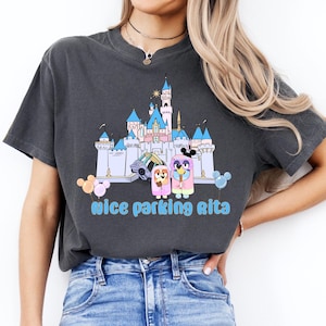 Blue Dog Shirt, Disneyland Shirt, Nice Parking Rita T-Shirt, Family Disney Trip Tee, Cute Blue Inspired Disney Castle Shirt, COMFORT COLORS