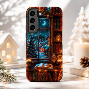 Xmas Bookish Holiday Nook Phone Case, Nutcracker Winter Window Cover for iPhone 17 16 Pro Max