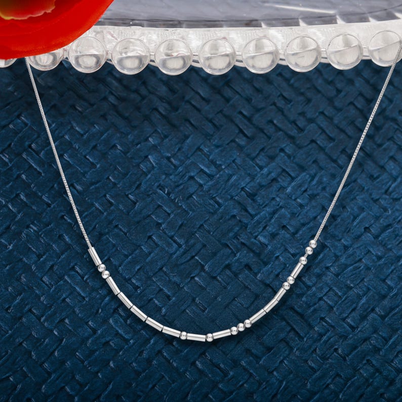 Custom Morse Code Necklace, Personalized Hidden Message Necklace ...