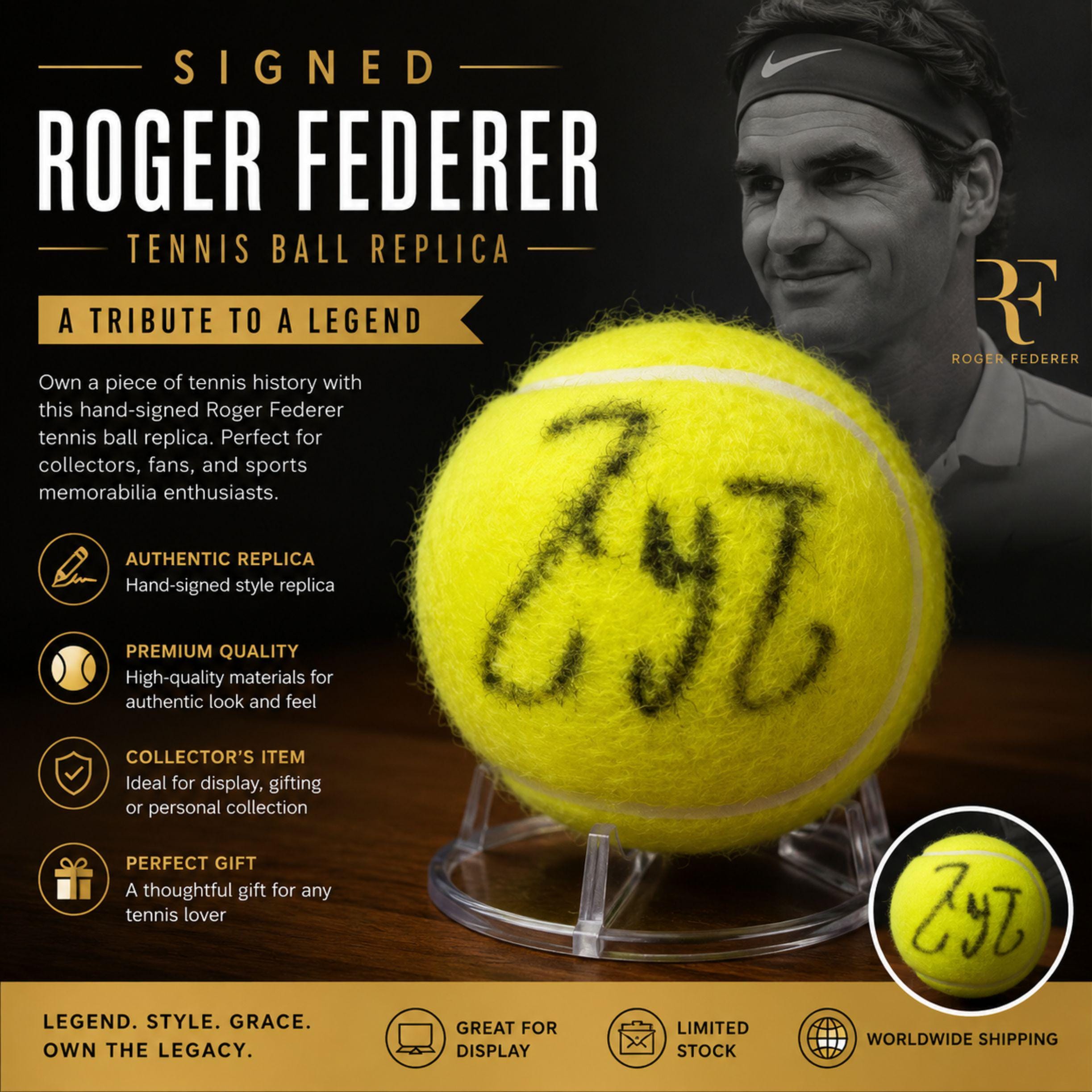 Roger federer signed tennis ball - Etsy 日本