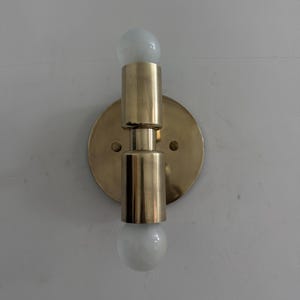 2-Light Brass Bathroom Sconce: Modern Vanity Lighting