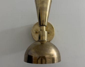 Vintage Italian Brass Wall Sconce - Mid-Century Modern Lighting