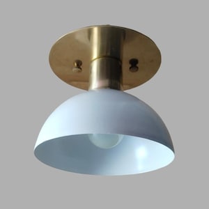 Mid Century Raw Brass Ceiling Light, Flush Mount Ceiling Light, Moden Brass Vanity Light, Kitchen Mount Light Fixture, Ceiling Light Fixture