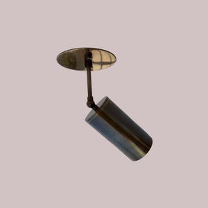 1950er Jahre Vintage Messing Leuchte, verstellbarer Spot Licht, modernes antikes Patina Spot Licht, Deckenstrahler, Wandstrahler Leuchte