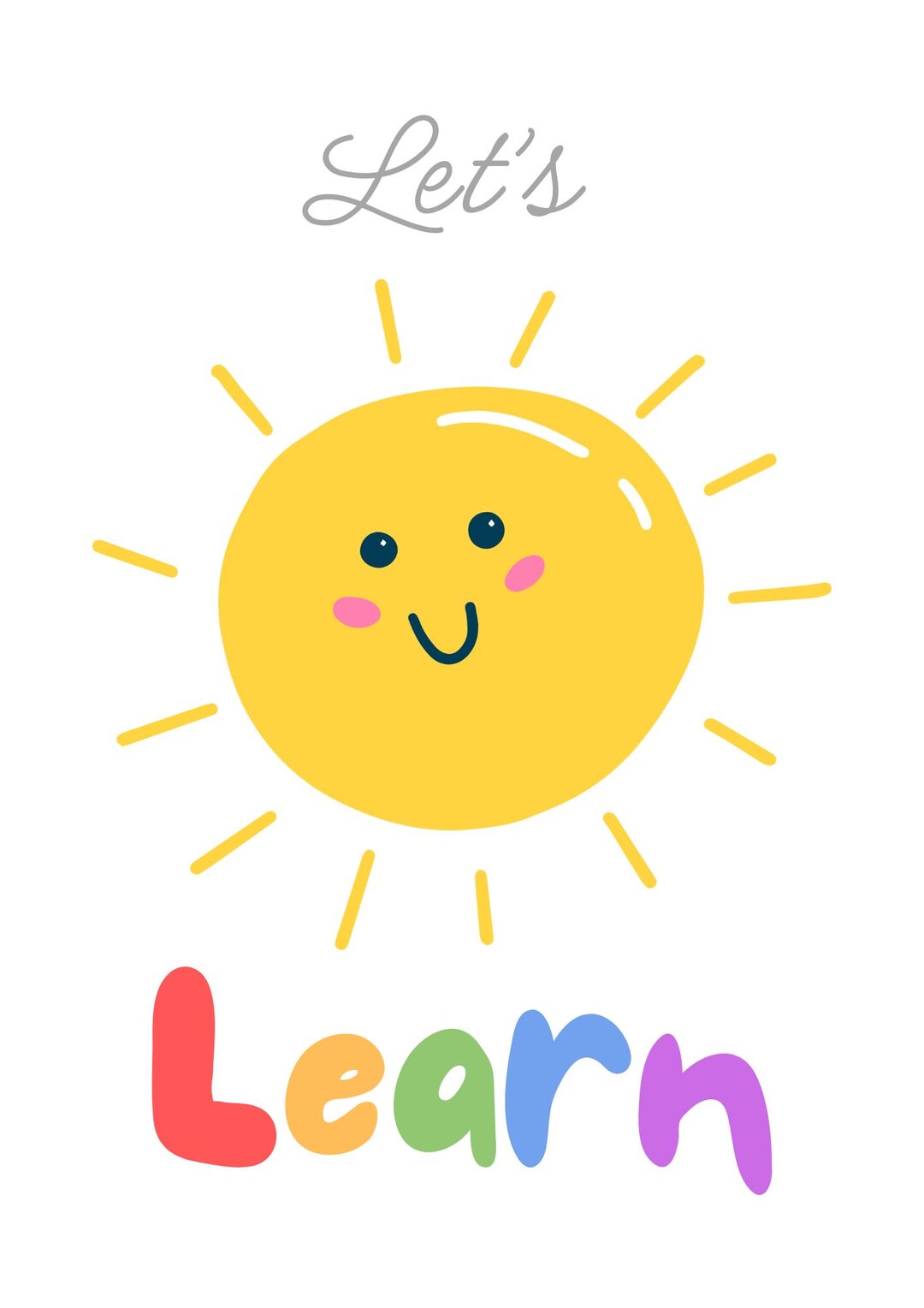 Printable Let’s Learn Posters - Etsy