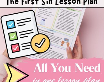 THE FIRST SIN: Bible Lesson Plan for Kids ages 3-12 ~ A low-prep, hands-on lesson to teach the story of Adam and Eve in an impactful way!