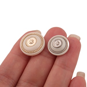 Four-Leaf Clover Metal Resin Buttons: Elegant Blazer, Coat, and DIY Sewing (6pcs, 16-25mm