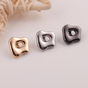 6pcs 10mm Bare and irregular-shaped metal buttons sewing for upgrade women&#39;s blouses/dresses/knitted cardigans/coats/bags/denim clothing