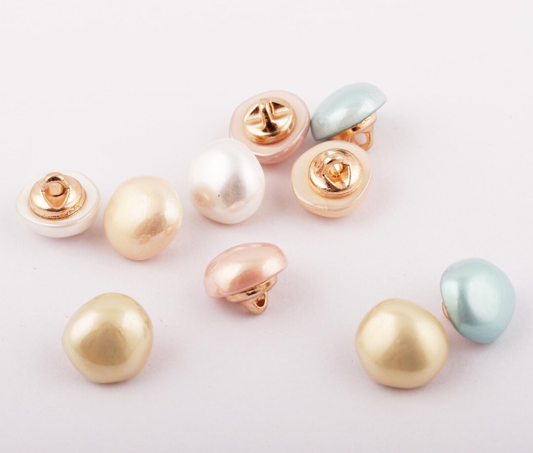 Ivory Pearl Dress Buttons: Champagne Silk Chiffon, 11mm (6pcs) - Etsy