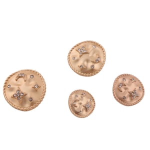 6pcs 15-22mm Fog gold Moon and Stars Metal Shank Enamelled Buttons suit blazer buttons craft supplies cardigan buttons fashion buttons