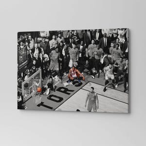 Kawhi Leonard Winning Shot Canvas Wall Art |  Kawhi Leonard The Shot Basketball NBA Sports Canvas Poster | Canvas Wall Art
