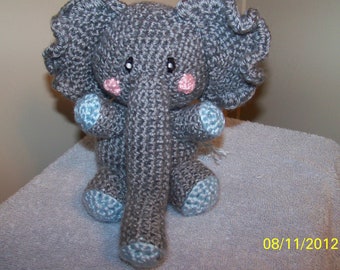 Crochet elephant ANY colors you want Can rattle too